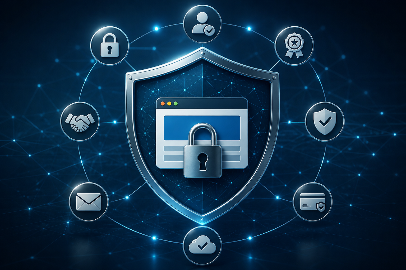 Digital Trust Signals represented by secure connections and positive customer reviews